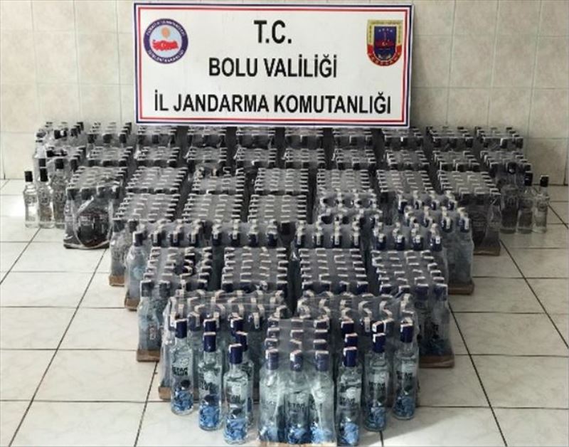 Bolu´da 745 şişe kaçak içki ele geçirildi