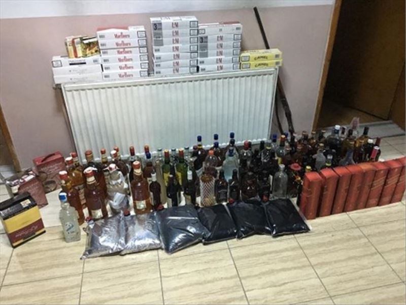 Zonguldak polisinden kaçak sigara ve alkol operasyonu