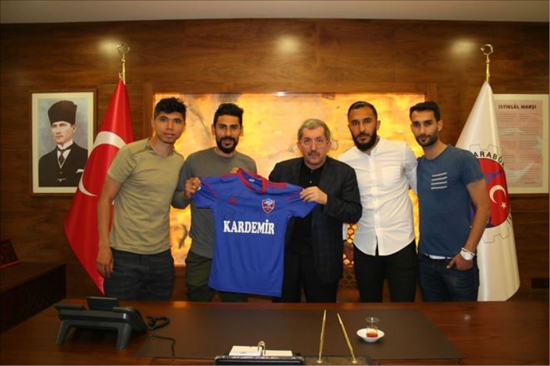 Karabükspor futbolcularından Başkan Vergili´ye ziyaret