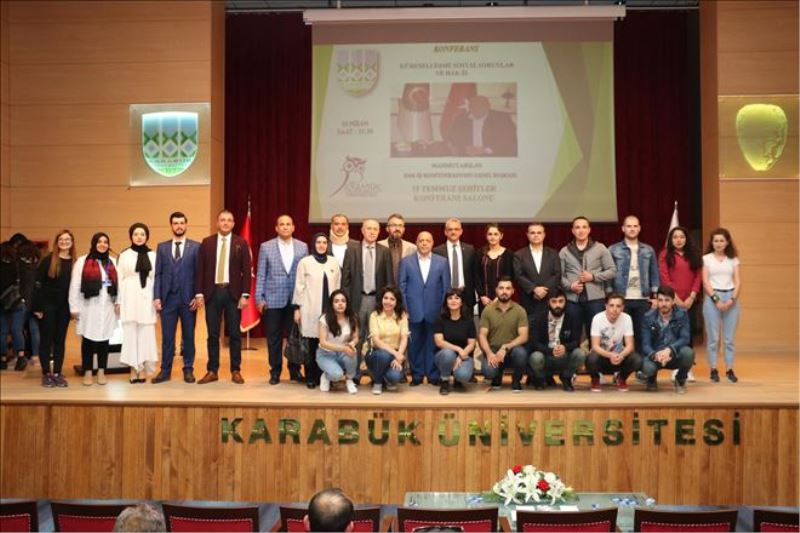 HAK-İŞ Genel Başkanı Arslan KBÜ´de konferans verdi