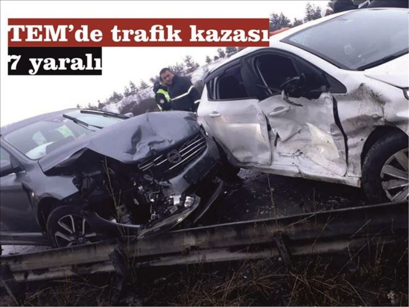 TEM´de trafik kazası: 7 yaralı