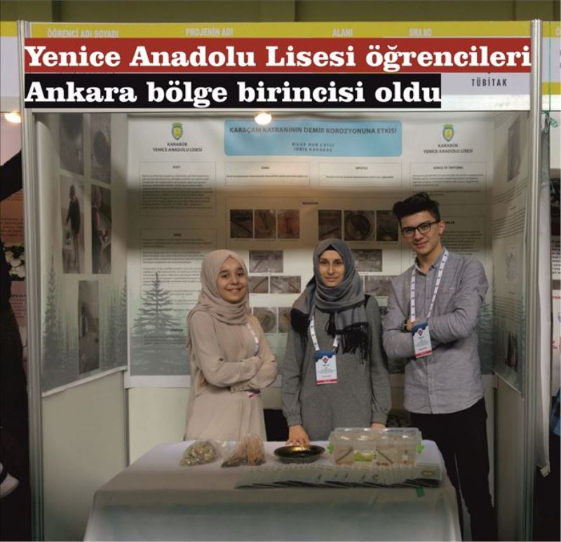 Yenice Anadolu Lisesi öğrencileri, Ankara bölge birincisi oldu