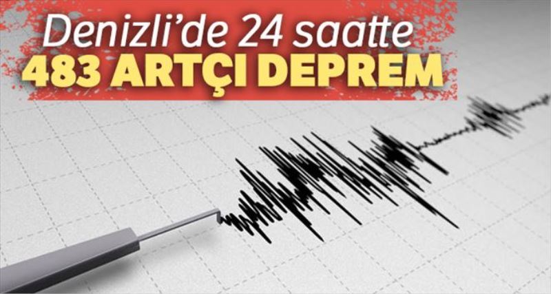 Denizli´de 24 saatte 483 artçı deprem