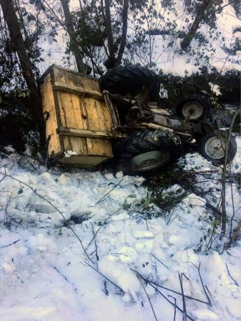 Kastamonu´da traktör devrildi: 1 yaralı