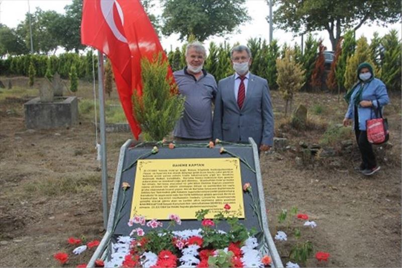 Kurtuluş Savaşı kahramanı Rahime Kaptan´ın kabrine anıt mezar yapıldı